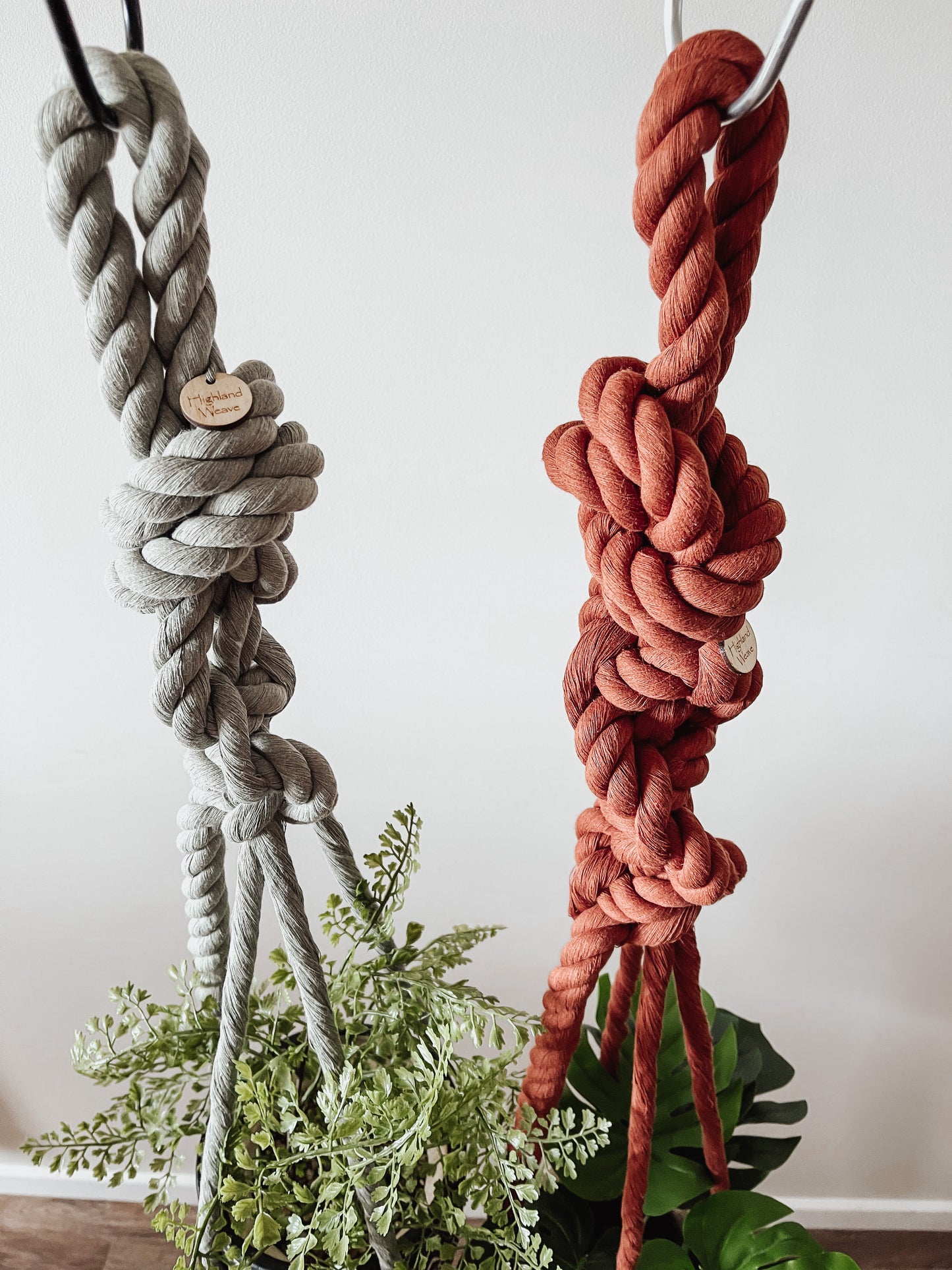 Plant Hanger -Block colour 20mm rope